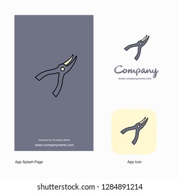 Cutter Company Logo App Icon and Splash Page Design. Creative Business App Design Elements