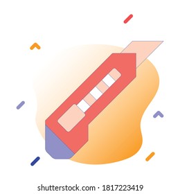 
Cutter, cut, tool, knife fully editable vector icon
