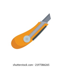 Cutter equipment icon. Flat illustration of cutter equipment vector icon isolated on white background