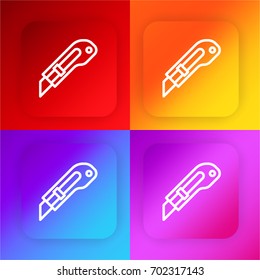 Cutter four color gradient app icon set