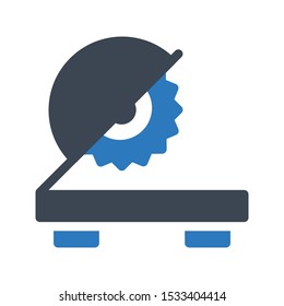 cutter glyph color vector icon