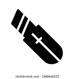 cutter glyph flat vector icon