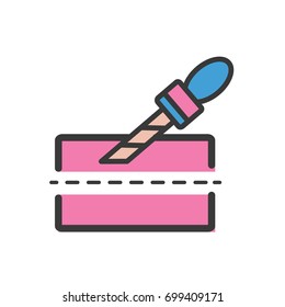 Cutter icon cartoon style