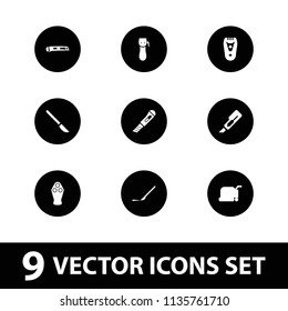 Cutter icon. collection of 9 cutter filled icons such as electric razor, lawn mower. editable cutter icons for web and mobile.