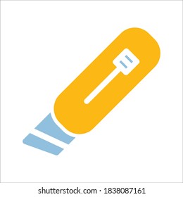 Cutter Icon Color Design Vector Template Illustration
