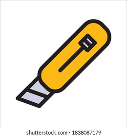 Cutter Icon Color Design Vector Template Illustration