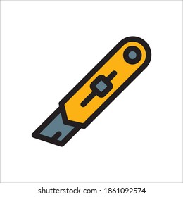 Cutter Icon Color Design Vector Template Illustration