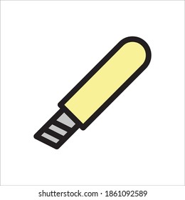Cutter Icon Color Design Vector Template Illustration