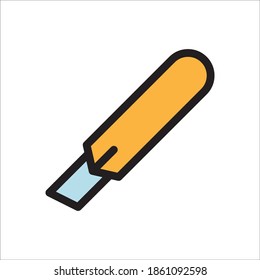 Cutter Icon Color Design Vector Template Illustration