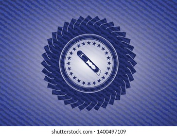 cutter icon with denim texture