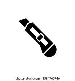 Cutter icon design template, glyph style, flat vector
