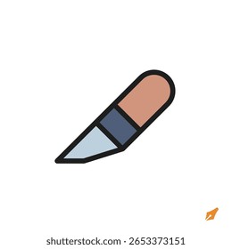 cutter icon is designed in a visually appealing and easily recognizable style. It’s suitable for various visual needs such as apps, presentations, digital media, or other graphic design projects.