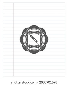 cutter icon drawn with pencil strokes. Vector Illustration. Detailed. 