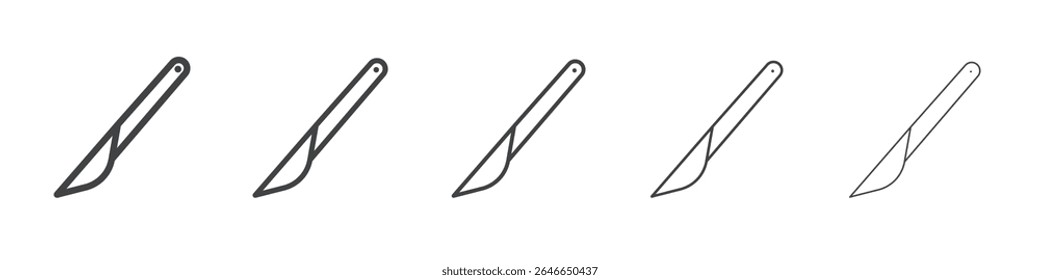 Ícone de cortador simples logotipo de contorno
