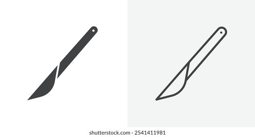 Cutter icon flat and simple set design