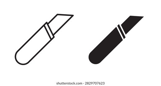 Cutter icon flat white logo..