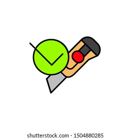 cutter icon, illustration design template