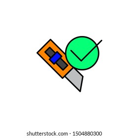 cutter icon, illustration design template