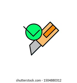 cutter icon, illustration design template