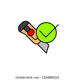cutter icon, illustration design template