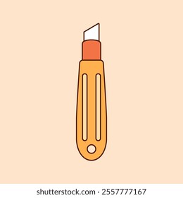 Cutter Icon Illustration. Equipment for art and graphics, creativity and creation, digital creativity.