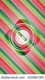 cutter icon inside christmas colors badge.