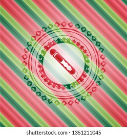 cutter icon inside christmas style badge..