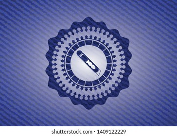 cutter icon inside jean background