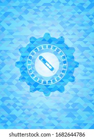 Cutter-Symbol auf hellblauem Hintergrund