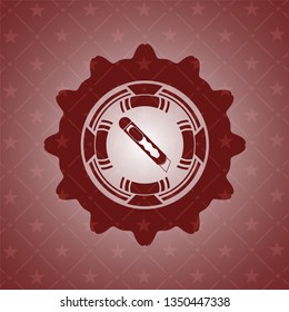 cutter icon inside red emblem