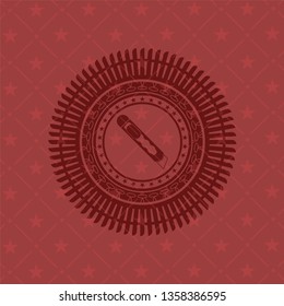 cutter icon inside red icon or emblem