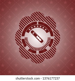 cutter icon inside red emblem