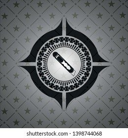 cutter icon inside retro style black emblem