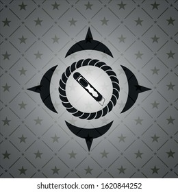 cutter icon inside retro style black emblem
