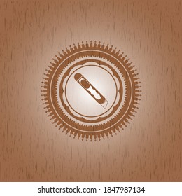 Cutter-Icon im Retro-Stil Holzemblem. 
