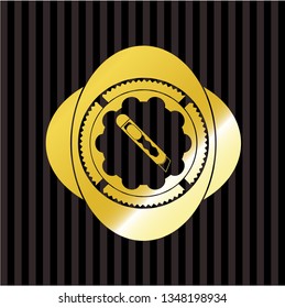 cutter icon inside shiny badge