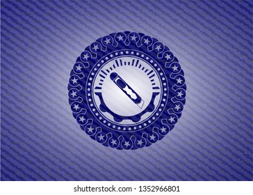 cutter icon with jean texture