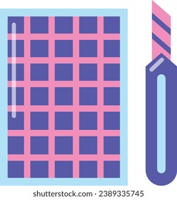 Cutter icon. Cutter knife, stationery knife icon