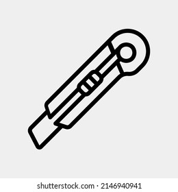 Cutter icon in line style, use for website mobile app presentation