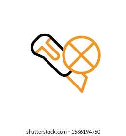 Cutter icon. Line and two colour design template
