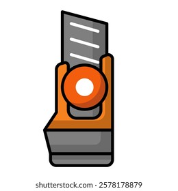 cutter icon. office material icon. lineal color	