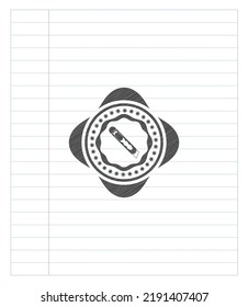 Cutter-Icon-Bleistift-Effekt. Vektorgrafik. Detaillierte Angaben. 