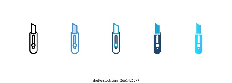 Ícone do cortador definir coleção de vários estilos