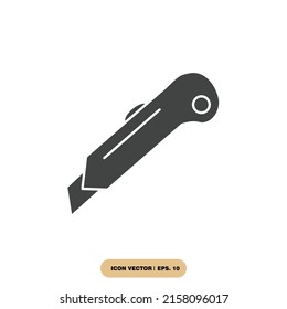 cutter icon set . cutter pack vector elements for infographic web. with trend color