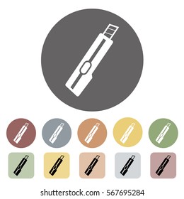Cutter icon set.Vector illustration
