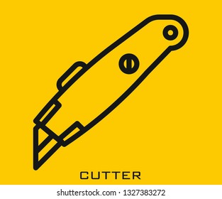 Cutter icon sign