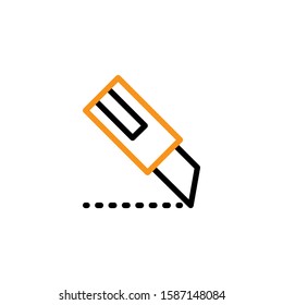 Cutter icon template. Vector illustration 