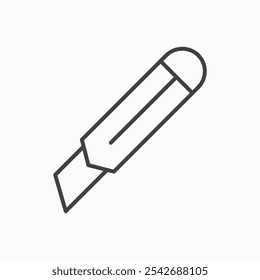 Cutter icon in thin black lines