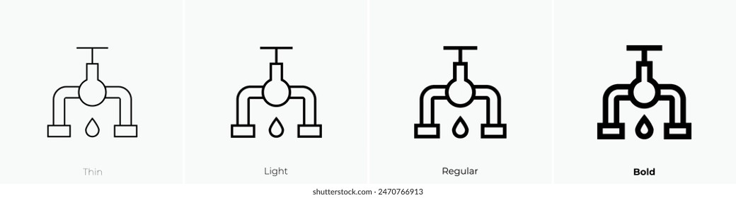 icono de herramienta de corte. Diseño de estilo fino, ligero, regular y audaz aislado sobre fondo blanco