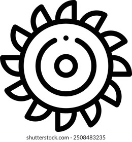 Icono de cortador. Diseño De Estilo Lineal Delgado Aislado Sobre Fondo Blanco